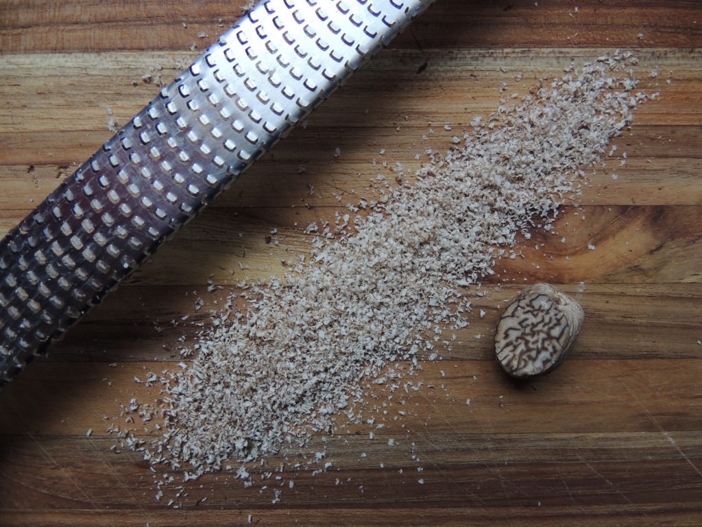Freshly grated nutmeg