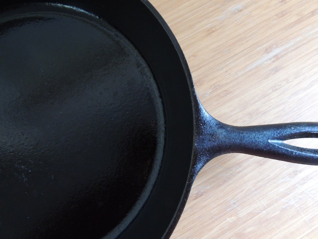 A cast iron pan