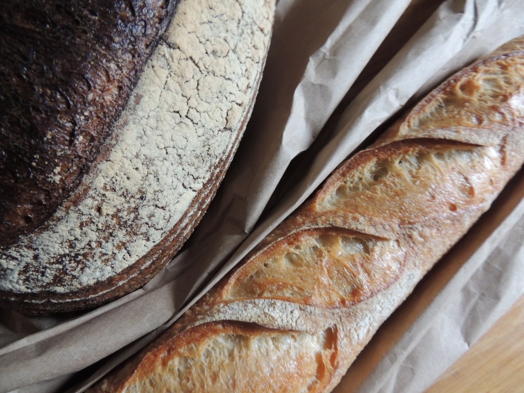 Loaves of artisan bread