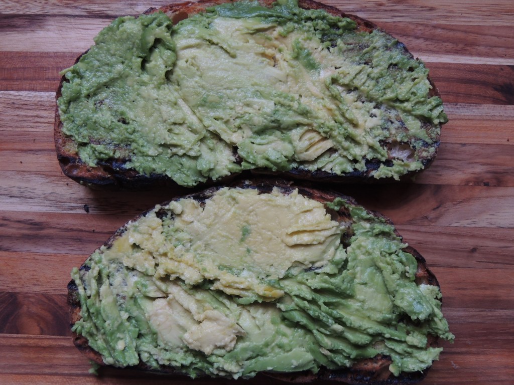 Smashed avocado on toast