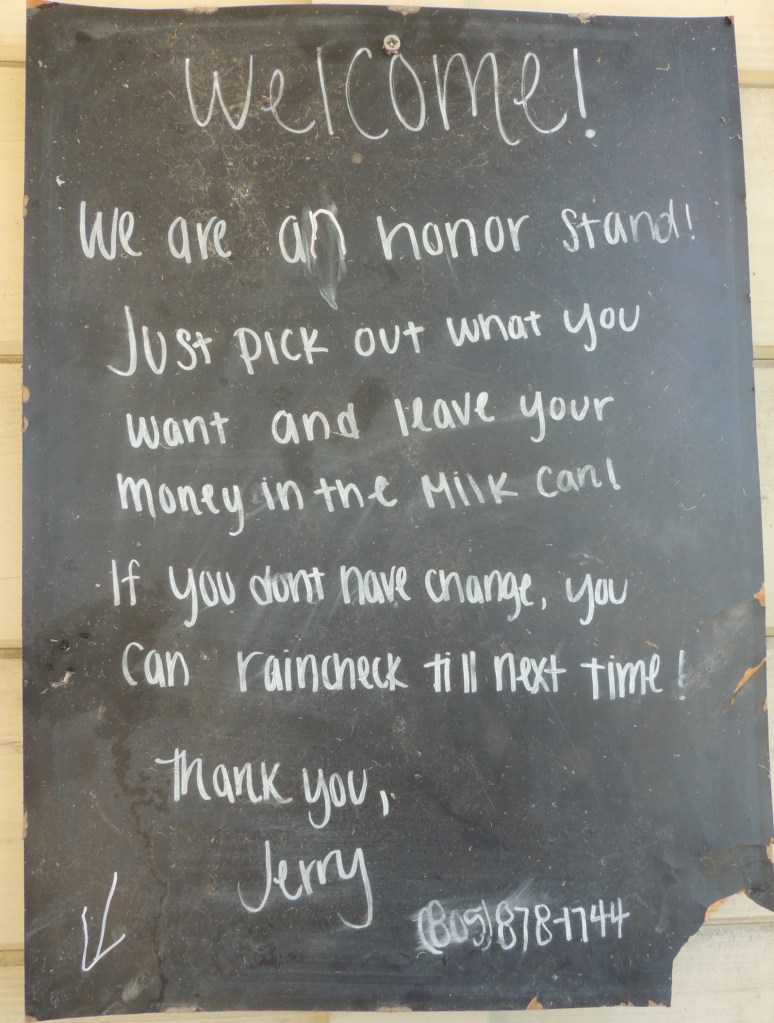 Farmstand sign