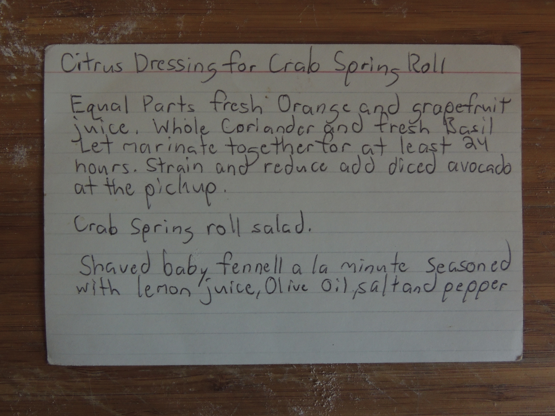 SPRING ROLL DRESSING RECIPE