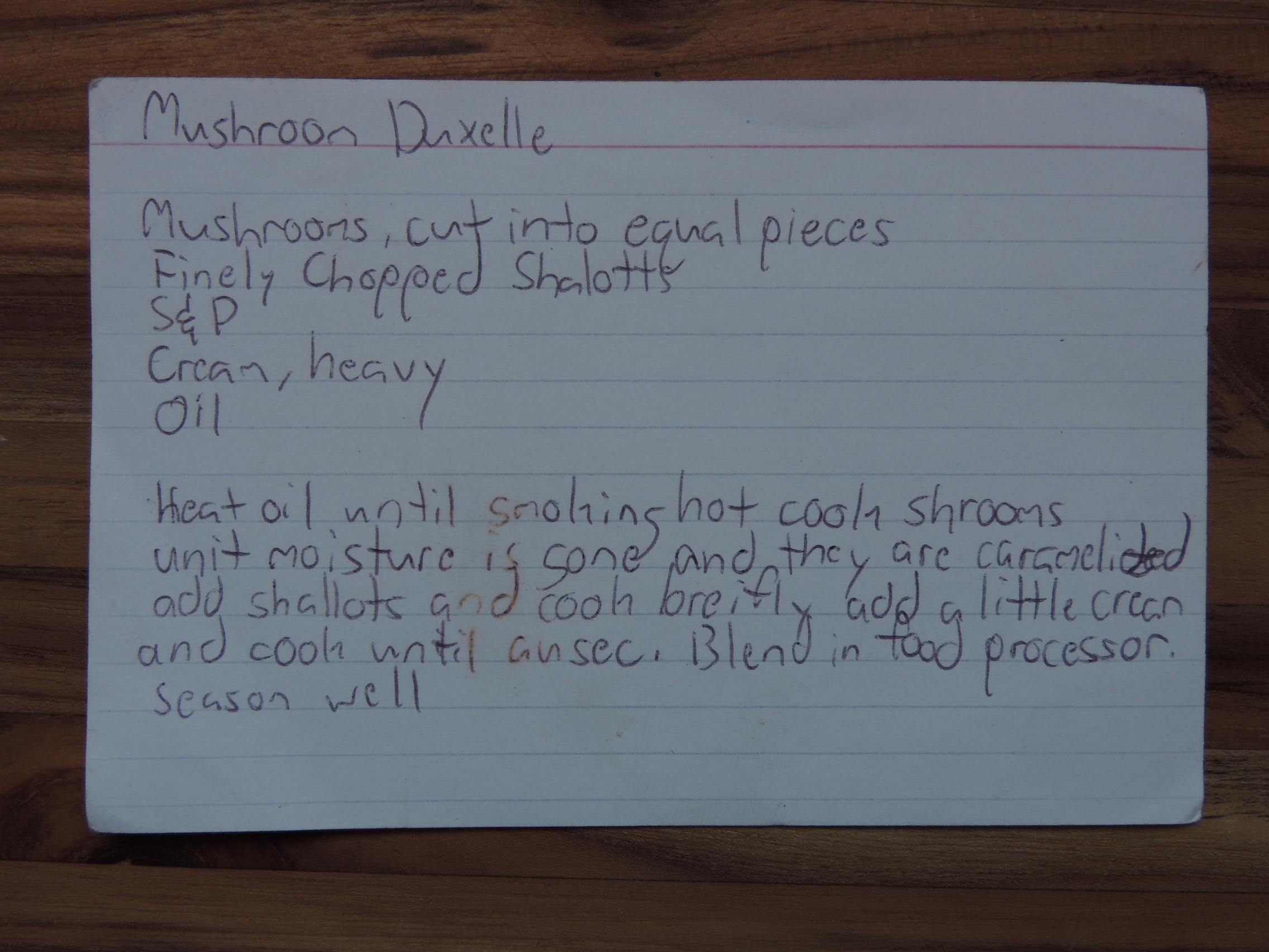 Mushroom duxelle recipe
