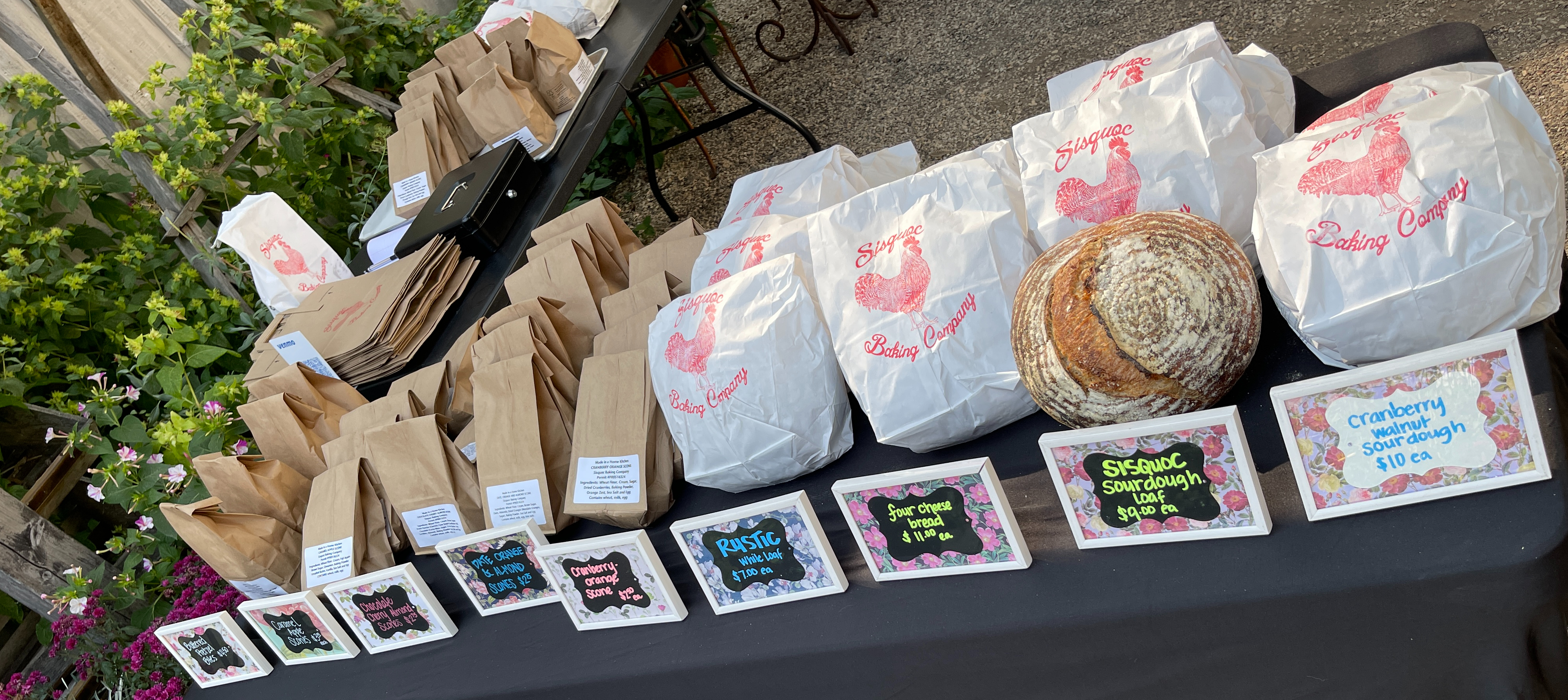 Pop-up market at Bedford winery in Los Alamos, California