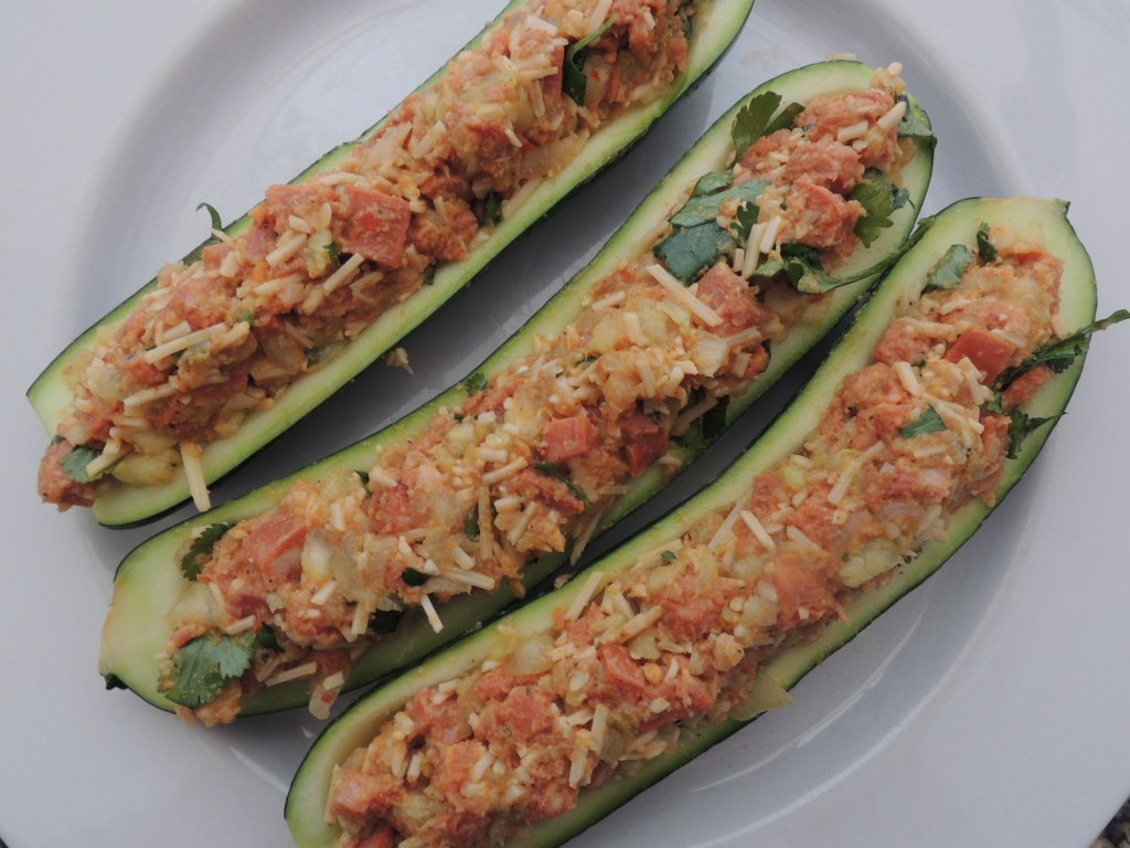 Stuffed zucchini boats