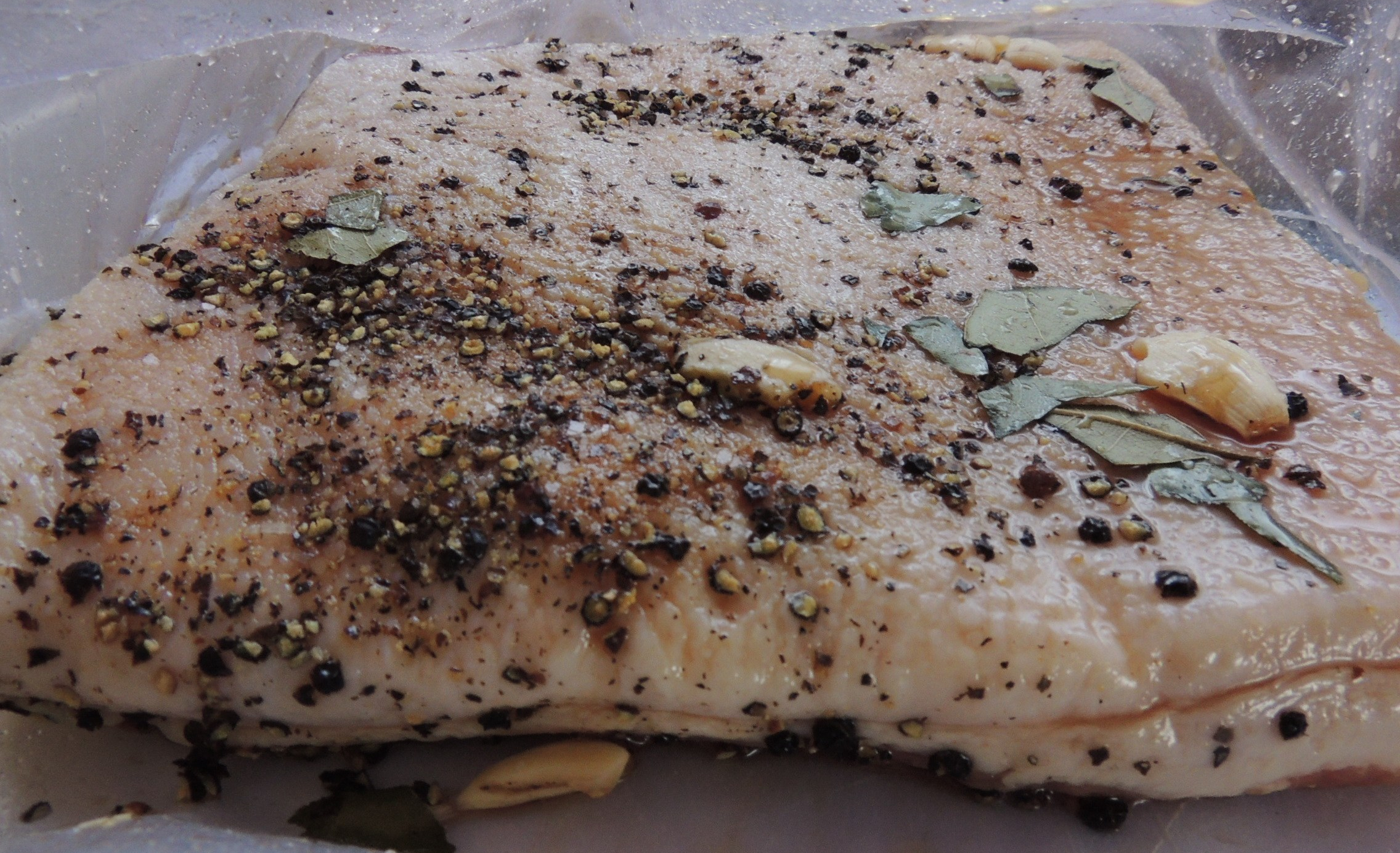 Brined and spiced pork belly