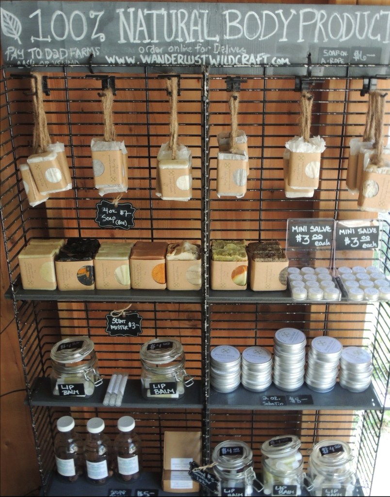 Natural body products at Dare 2 Dream farm stand