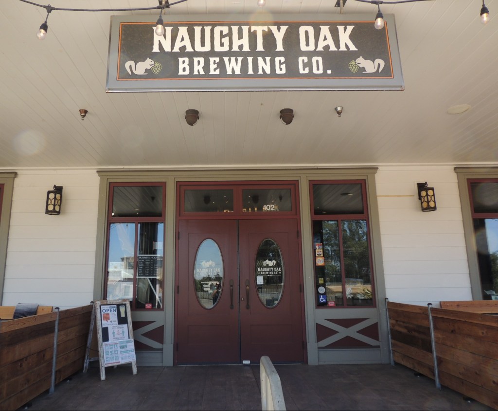 Front door at Naughty Oak Brewing Company in Orcutt California